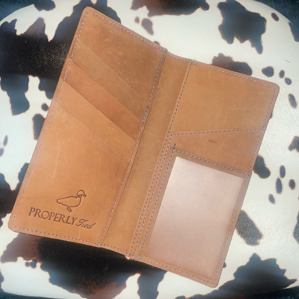 Properly Tied Leather Checkbook Wallet